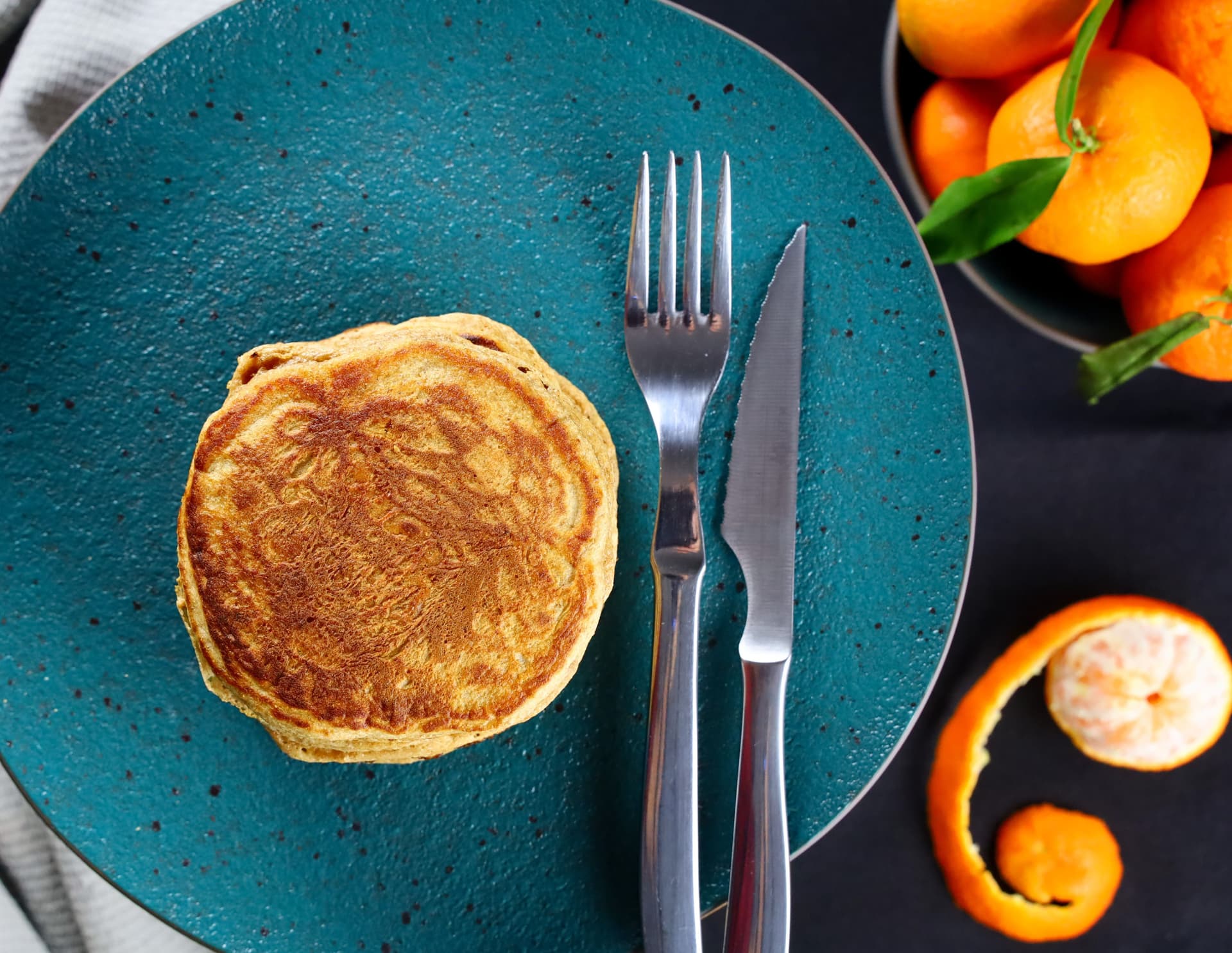 Pancakes με αλεύρι ολικής άλεσης και μανταρίνια – φωτογραφία 2
