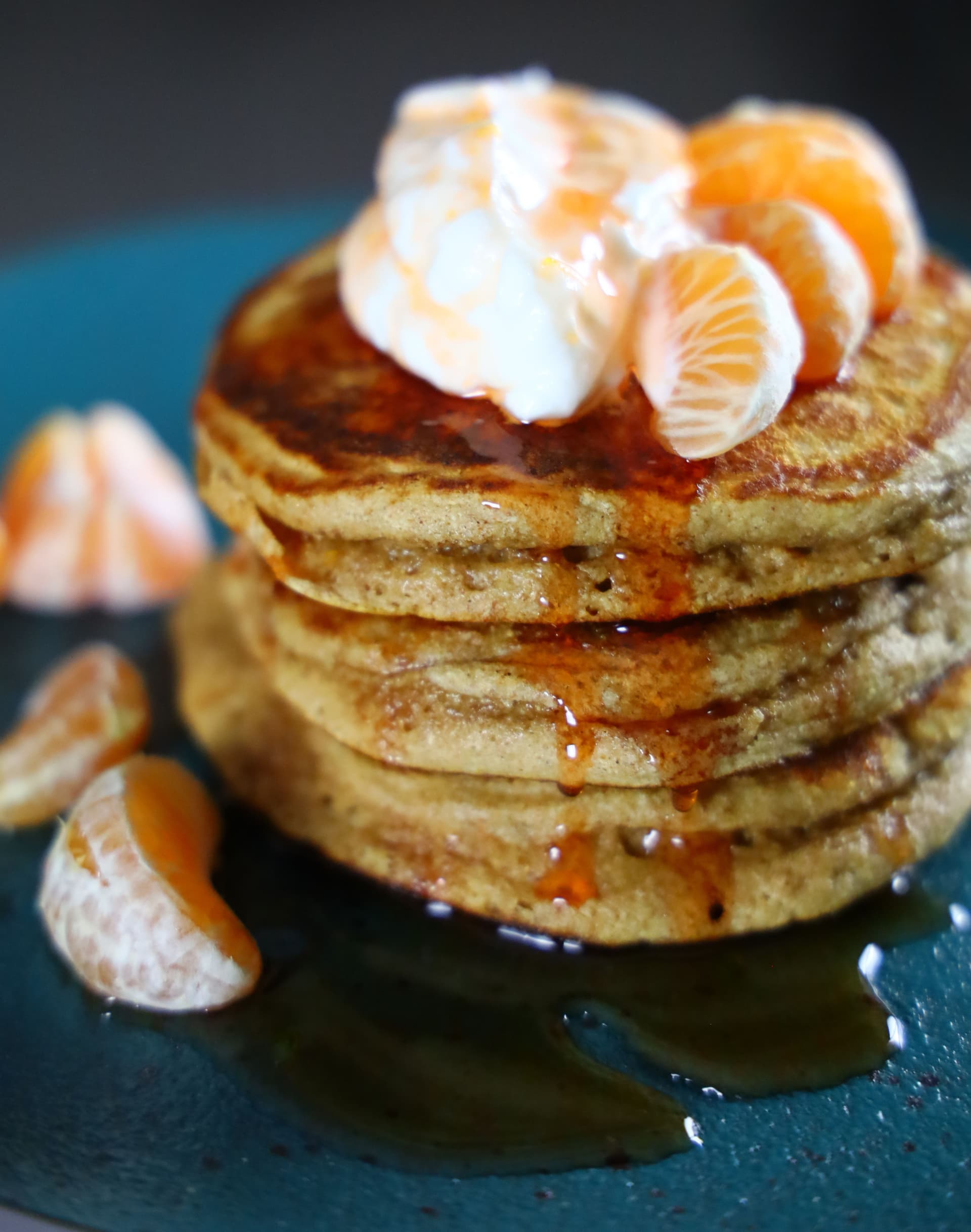 Pancakes με αλεύρι ολικής άλεσης και μανταρίνια – φωτογραφία 4