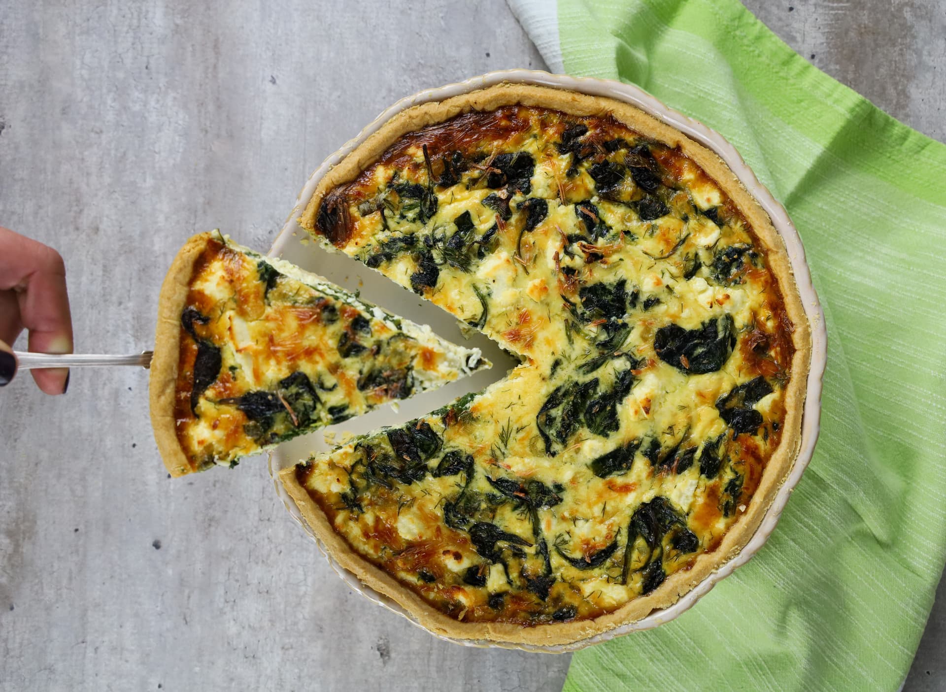 Quiche  lorraine με σπανάκι – Sweet & Bitter