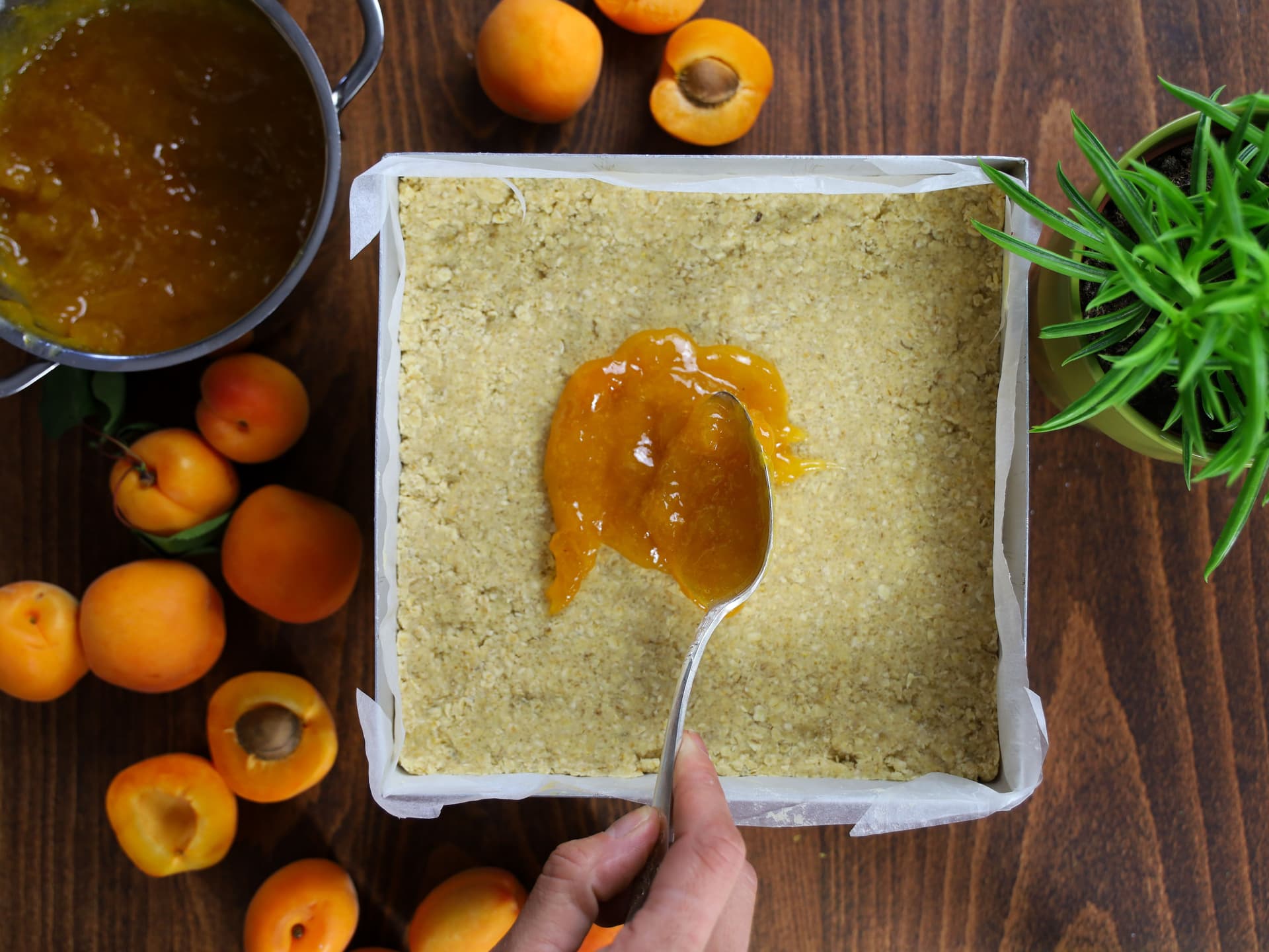 Crumble μπάρες με βερίκοκο – φωτογραφία 1