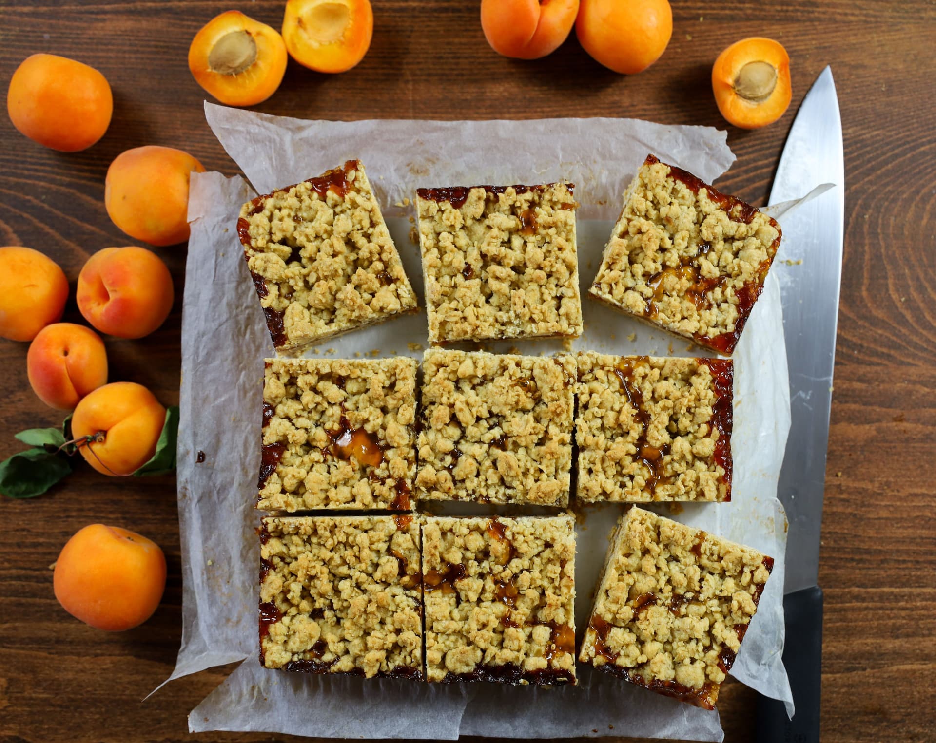 Crumble μπάρες με βερίκοκο – φωτογραφία 4