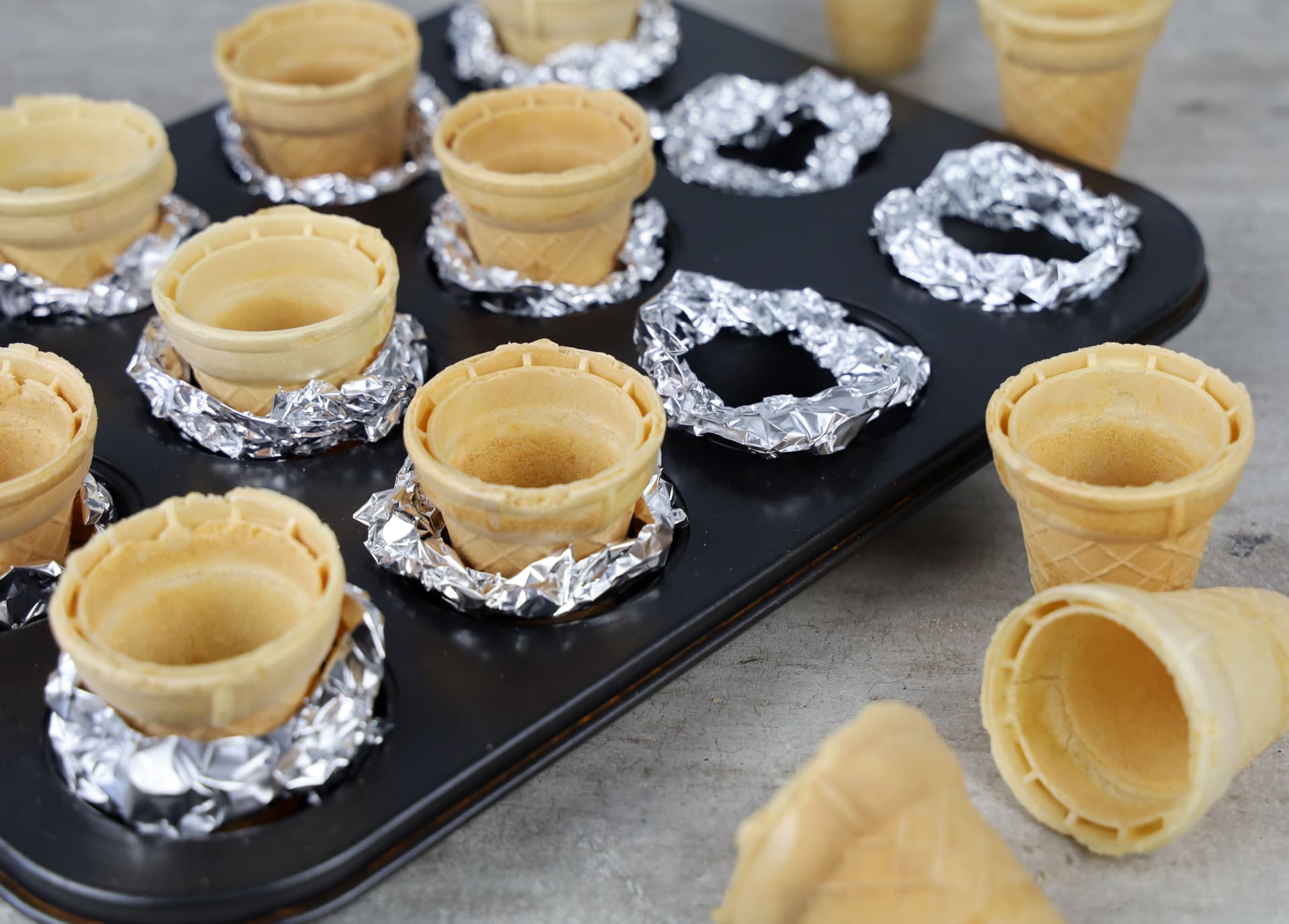 Cupcakes σε χωνάκια παγωτό – φωτογραφία 1