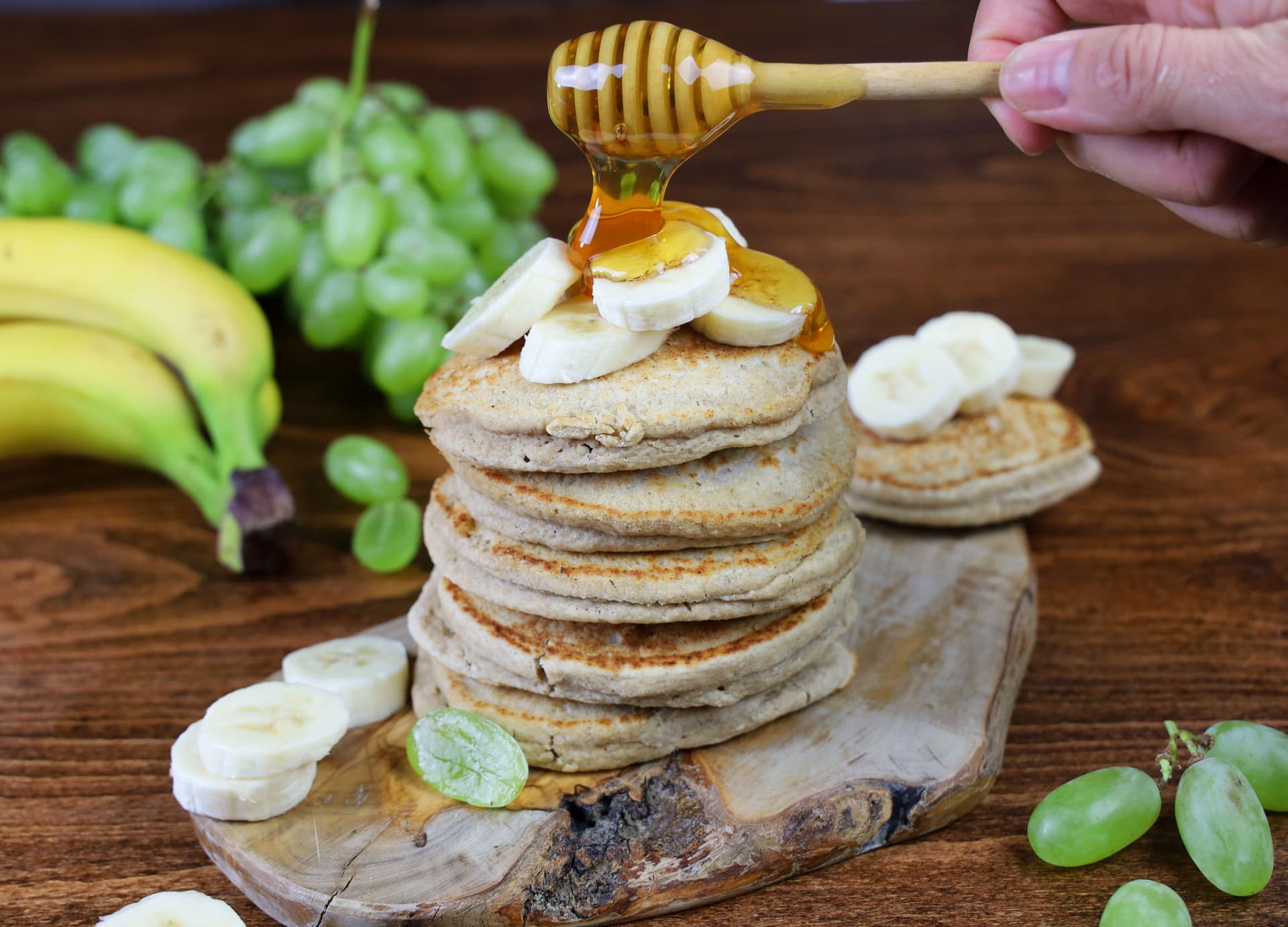 Pancakes με αλεύρι βρώμης και μέλι – φωτογραφία 1