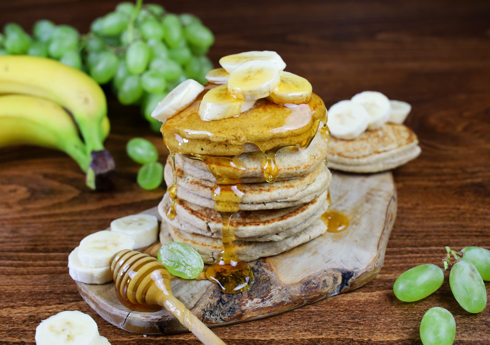 Pancakes με αλεύρι βρώμης και μέλι – φωτογραφία 2